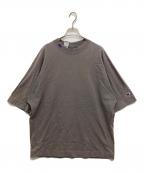 N.HOOLYWOOD×Championエヌ ハリウッド×チャンピオン）の古着「半袖カットソー/オーバーサイズコラボTシャツ」｜グレー