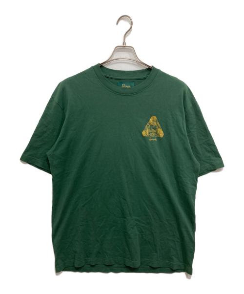 PALACE（パレス）PALACE (パレス) Harrods (ハロッズ) TRI-SPHINX-T-SHIRT/プリントTシャツ グリーン サイズ:XLの古着・服飾アイテム