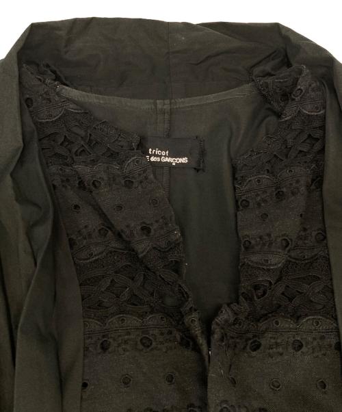 tricot COMME des GARCONS（トリココムデギャルソン）tricot COMME des GARCONS (トリココムデギャルソン) 00’sレイヤードデザインレースブラウス ブラック サイズ:FREEの古着・服飾アイテム
