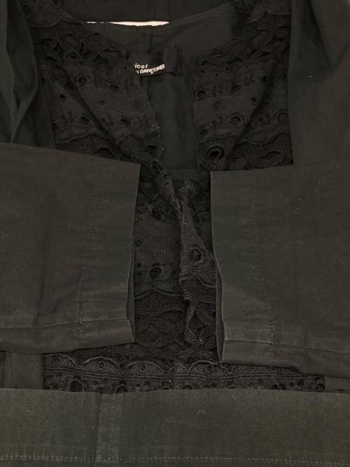 tricot COMME des GARCONS（トリココムデギャルソン）tricot COMME des GARCONS (トリココムデギャルソン) 00’sレイヤードデザインレースブラウス ブラック サイズ:FREEの古着・服飾アイテム