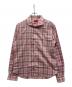 ISAIA（イザイア）の古着「イタリアンカラー長袖チェックBDシャツ」｜ピンク