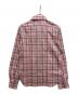 ISAIA (イザイア) イタリアンカラー長袖チェックBDシャツ ピンク サイズ:42：5000円