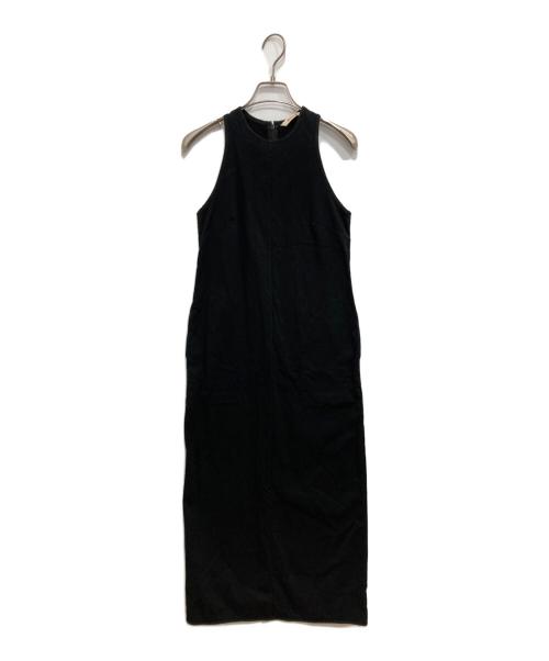 BACCA（バッカ）BACCA (バッカ) コットンピケ タンクトップドレス/ノースリーブワンピース ブラック サイズ:34の古着・服飾アイテム