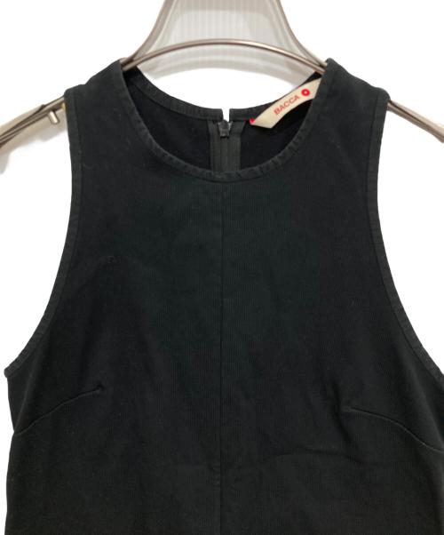 BACCA（バッカ）BACCA (バッカ) コットンピケ タンクトップドレス/ノースリーブワンピース ブラック サイズ:34の古着・服飾アイテム