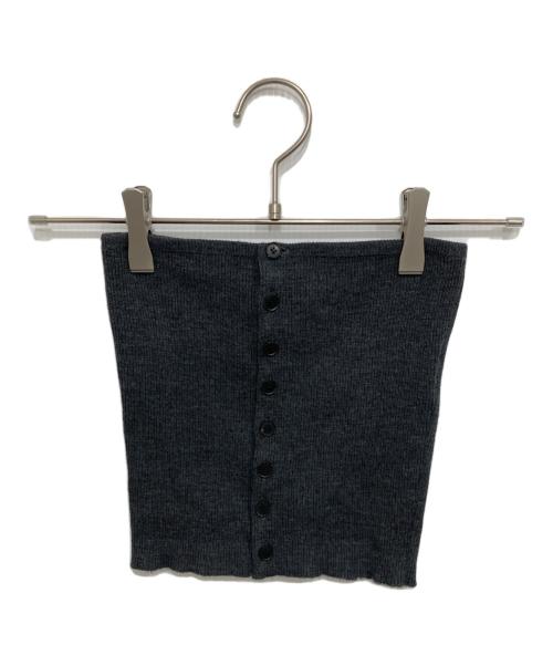 AURALEE（オーラリー）AURALEE (オーラリー) SUPER FINE WOOL HIGH GAUGE RIB KNIT BANDEAU TOP/ベアニットトップ グレー サイズ:Freeの古着・服飾アイテム