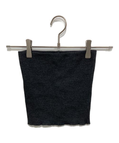 AURALEE（オーラリー）AURALEE (オーラリー) SUPER FINE WOOL HIGH GAUGE RIB KNIT BANDEAU TOP/ベアニットトップ グレー サイズ:Freeの古着・服飾アイテム