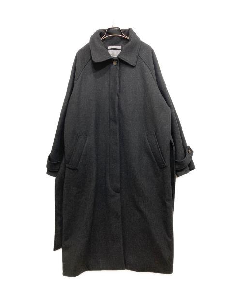 OHOTORO（オオトロ）OHOTORO (オオトロ) dublin coat/メルトンロングコート グレー サイズ:FREEの古着・服飾アイテム