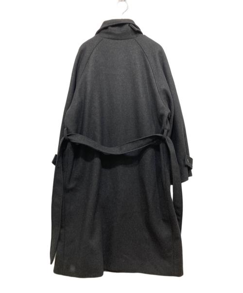 OHOTORO（オオトロ）OHOTORO (オオトロ) dublin coat/メルトンロングコート グレー サイズ:FREEの古着・服飾アイテム
