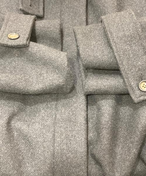 OHOTORO（オオトロ）OHOTORO (オオトロ) dublin coat/メルトンロングコート グレー サイズ:FREEの古着・服飾アイテム