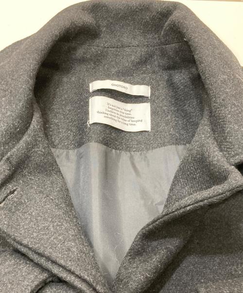 OHOTORO（オオトロ）OHOTORO (オオトロ) dublin coat/メルトンロングコート グレー サイズ:FREEの古着・服飾アイテム