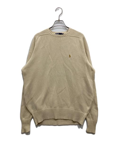 POLO RALPH LAUREN（ポロ・ラルフローレン）POLO RALPH LAUREN (ポロ・ラルフローレン) コットンニット ホワイト サイズ:Lの古着・服飾アイテム