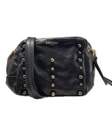 LANVIN（ランバン）の古着「チェーンショルダーレザースタッズバッグ」｜ブラック