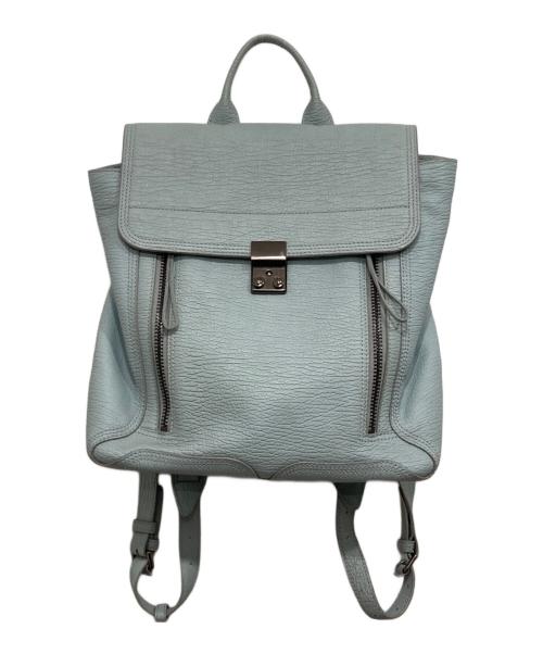 3.1 phillip lim（スリーワンフィリップリム）3.1 phillip lim (スリーワンフィリップリム) パシュリ/レザーリュック スカイブルーの古着・服飾アイテム