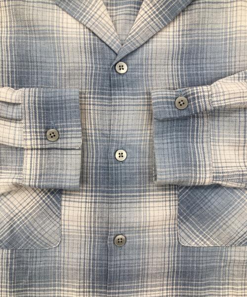BEAMS（ビームス）BEAMS (ビームス) オンブレチェック開襟シャツ パープル サイズ:Mの古着・服飾アイテム