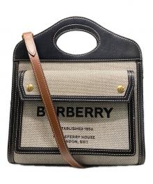 BURBERRY（バーバリー）の古着「2WAY MINI POCKET BAG」｜ベージュ×ブラック