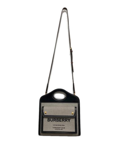 BURBERRY（バーバリー）BURBERRY (バーバリー) 2WAY MINI POCKET BAG ベージュ×ブラックの古着・服飾アイテム
