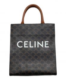CELINE（セリーヌ）の古着「スモールバーティカルカバ/マカダム柄トートバッグ」｜ブラウン