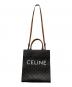 CELINE (セリーヌ) スモールバーティカルカバ/マカダム柄トートバッグ ブラウン：80000円