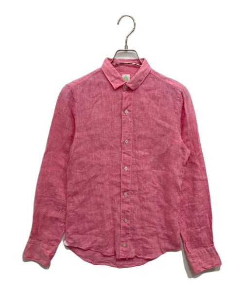 finamore（フィナモレ）Finamore (フィナモレ) 長袖リネンシャツ ピンク サイズ:36の古着・服飾アイテム