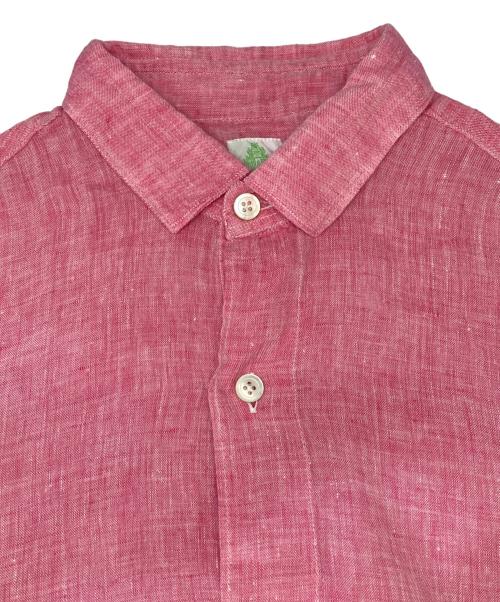 finamore（フィナモレ）Finamore (フィナモレ) 長袖リネンシャツ ピンク サイズ:36の古着・服飾アイテム