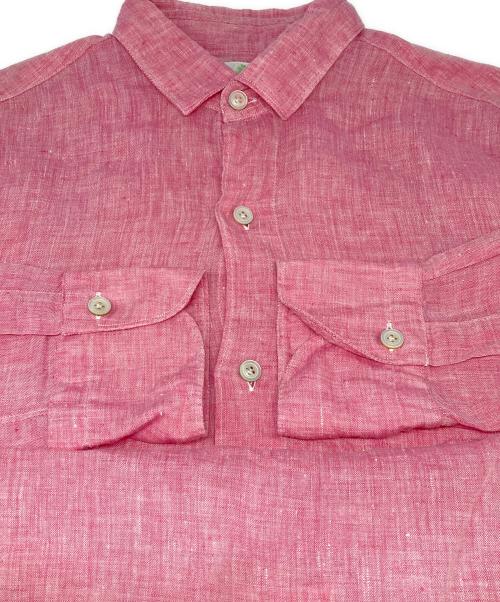 finamore（フィナモレ）Finamore (フィナモレ) 長袖リネンシャツ ピンク サイズ:36の古着・服飾アイテム