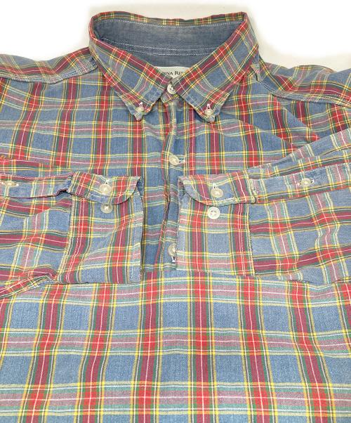 BANANA REPUBLIC（バナナリパブリック）BANANA REPUBLIC (バナナリパブリック) コットンチェックシャツ ブルー サイズ:Lの古着・服飾アイテム
