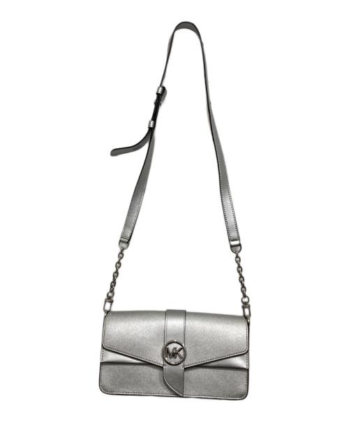 MICHAEL KORS（マイケルコース）MICHAEL KORS (マイケルコース) GREENWICH コンバーチブル ショルダー ミディアム/2WAYバッグ シルバーの古着・服飾アイテム