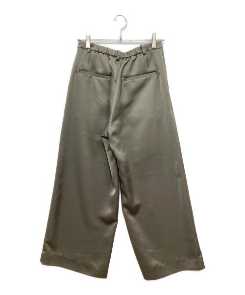 IENA（イエナ）IENA (イエナ) サテンタックワイドパンツ グリーン サイズ:SIZE38の古着・服飾アイテム