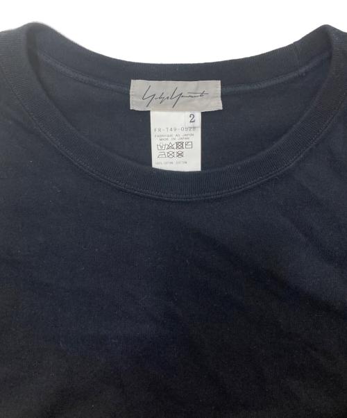 YOHJI YAMAMOTO（ヨウジヤマモト）YOHJI YAMAMOTO (ヨウジヤマモト) スリーブロゴロングスリーブカットソー ブラック サイズ:2の古着・服飾アイテム
