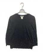 YOHJI YAMAMOTOヨウジヤマモト）の古着「スリーブロゴロングスリーブカットソー」｜ブラック