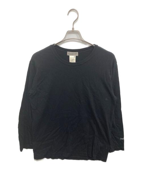 YOHJI YAMAMOTO（ヨウジヤマモト）YOHJI YAMAMOTO (ヨウジヤマモト) スリーブロゴロングスリーブカットソー ブラック サイズ:2の古着・服飾アイテム