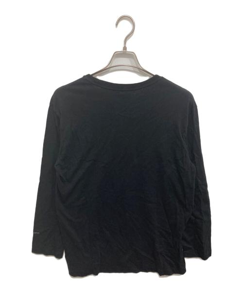 YOHJI YAMAMOTO（ヨウジヤマモト）YOHJI YAMAMOTO (ヨウジヤマモト) スリーブロゴロングスリーブカットソー ブラック サイズ:2の古着・服飾アイテム