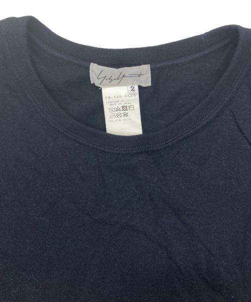 YOHJI YAMAMOTO（ヨウジヤマモト）YOHJI YAMAMOTO (ヨウジヤマモト) スリーブロゴロングスリーブカットソー ブラック サイズ:2の古着・服飾アイテム