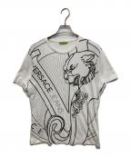 VERSACE JEANSヴェルサーチジーンズ）の古着「プリントTシャツ」｜ホワイト
