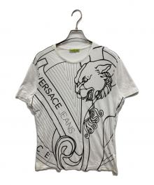 VERSACE JEANS（ヴェルサーチジーンズ）の古着「プリントTシャツ」｜ホワイト