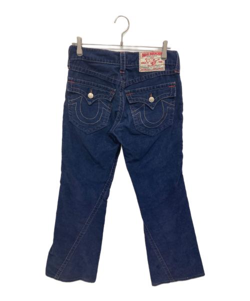 TRUE RELIGION（トゥルー レリジョン）TRUE RELIGION (トゥルー レリジョン) JOEY コーデュロイフレアパンツ ネイビー サイズ:SIZE 76cm (W30)の古着・服飾アイテム