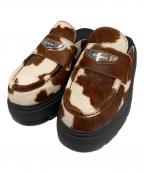 NIKEナイキ）の古着「Air Jordan Loafer Mule "Cow Print"」｜ブラウン×ブラック