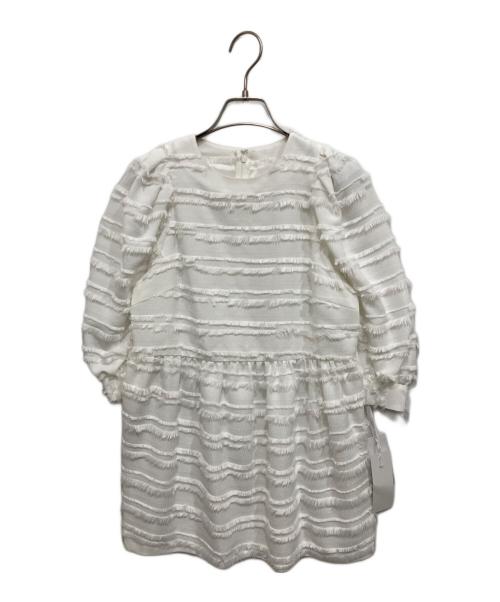 Diagram（ダイアグラム）Diagram (ダイアグラム) フリンジJQパフトップ ホワイト サイズ:36 未使用品の古着・服飾アイテム