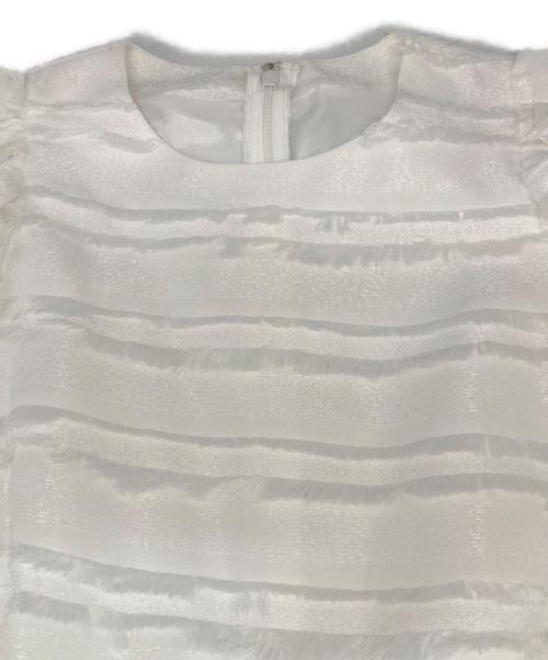 Diagram（ダイアグラム）Diagram (ダイアグラム) フリンジJQパフトップ ホワイト サイズ:36 未使用品の古着・服飾アイテム