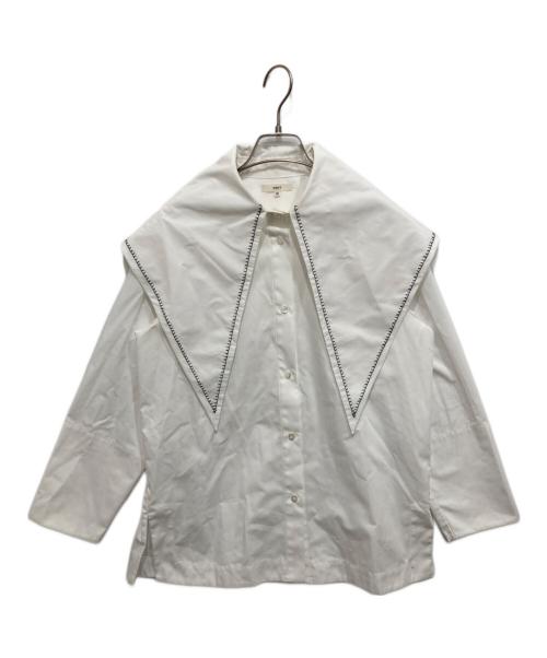 YORI（ヨリ）yori (ヨリ) セーラーリボンシャツ ホワイト サイズ:36の古着・服飾アイテム
