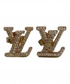 LOUIS VUITTONルイ ヴィトン）の古着「LV アイコニック ストラス/LVロゴラインストーンピアス」｜ゴールド