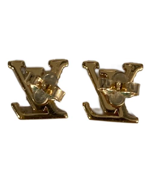 LOUIS VUITTON（ルイ ヴィトン）LOUIS VUITTON (ルイ ヴィトン) LV アイコニック ストラス/LVロゴラインストーンピアス ゴールドの古着・服飾アイテム