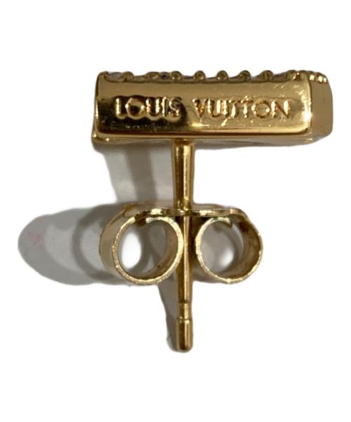 LOUIS VUITTON（ルイ ヴィトン）LOUIS VUITTON (ルイ ヴィトン) LV アイコニック ストラス/LVロゴラインストーンピアス ゴールドの古着・服飾アイテム