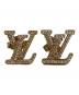 LOUIS VUITTON（ルイ ヴィトン）の古着「LV アイコニック ストラス/LVロゴラインストーンピアス」｜ゴールド