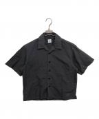 ORCIVALオーシバル）の古着「OPEN COLLAR SHORT SLEEVE SHIRT/製品染め半袖シャツ」｜グレー