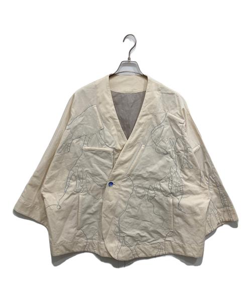 amachi.（アマチ）amachi. (アマチ) Elise Gettliffe Suimyaku Jacket/リバーシブルジャケット アイボリー サイズ:5の古着・服飾アイテム