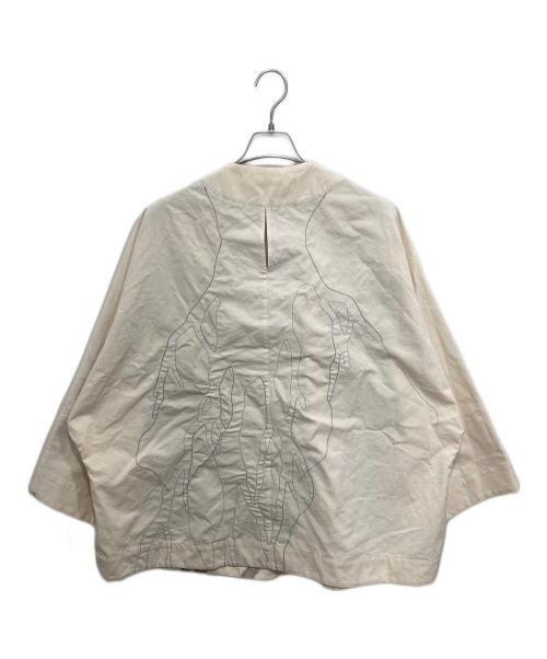 amachi.（アマチ）amachi. (アマチ) Elise Gettliffe Suimyaku Jacket/リバーシブルジャケット アイボリー サイズ:5の古着・服飾アイテム