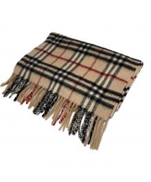 BURBERRY LONDON（バーバリーロンドン）の古着「ノバチェックカシミヤマフラー」｜ベージュ