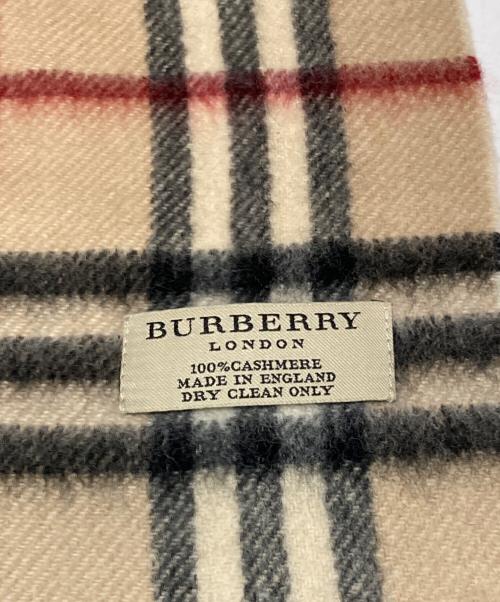 BURBERRY LONDON（バーバリーロンドン）BURBERRY LONDON (バーバリーロンドン) ノバチェックカシミヤマフラー ベージュ サイズ:FREEの古着・服飾アイテム