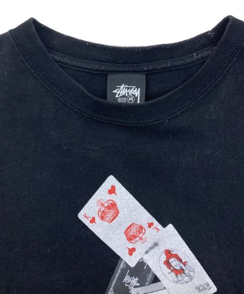stussy（ステューシー）stussy (ステューシー) House Of Cards Tee/プリントTシャツ ブラック サイズ:Mの古着・服飾アイテム